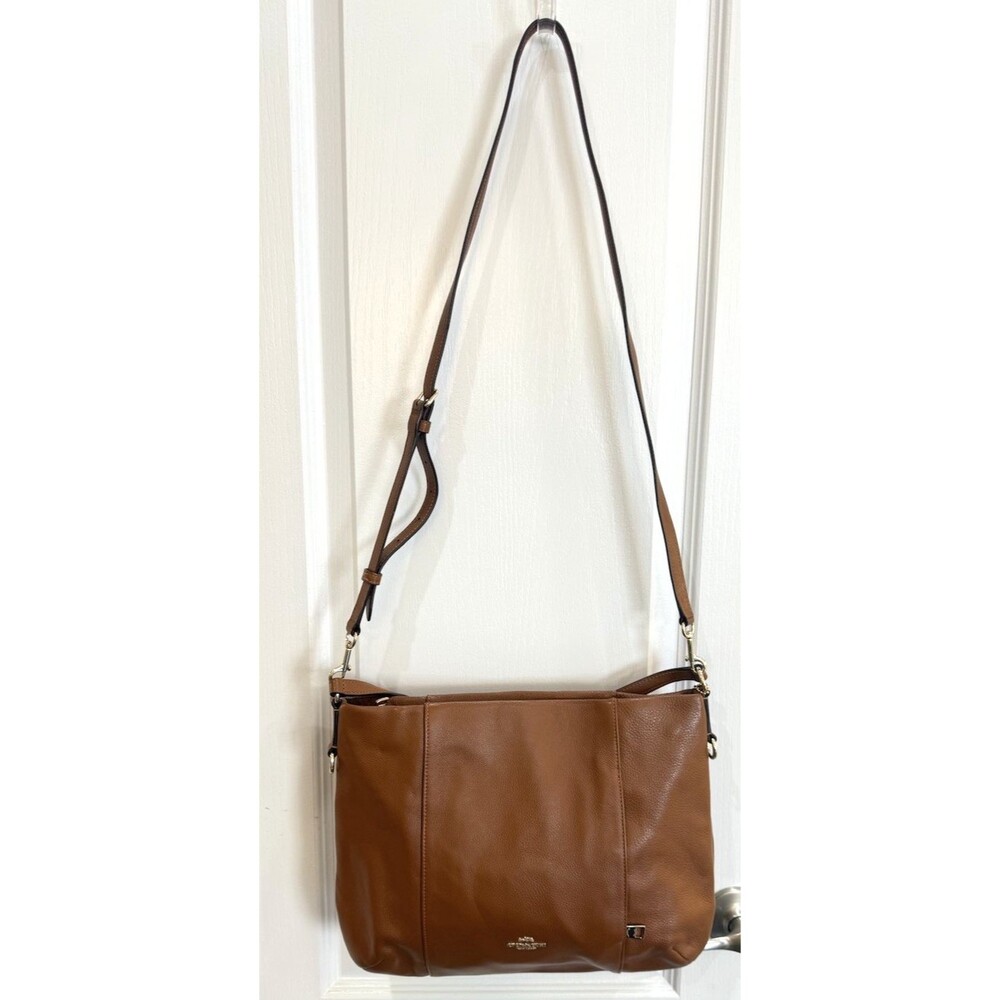 Coach Brown Pebbled Leather Madison Isabelle Hobo Bag Purse Shoulder Crossbody - Picture 2 of 14